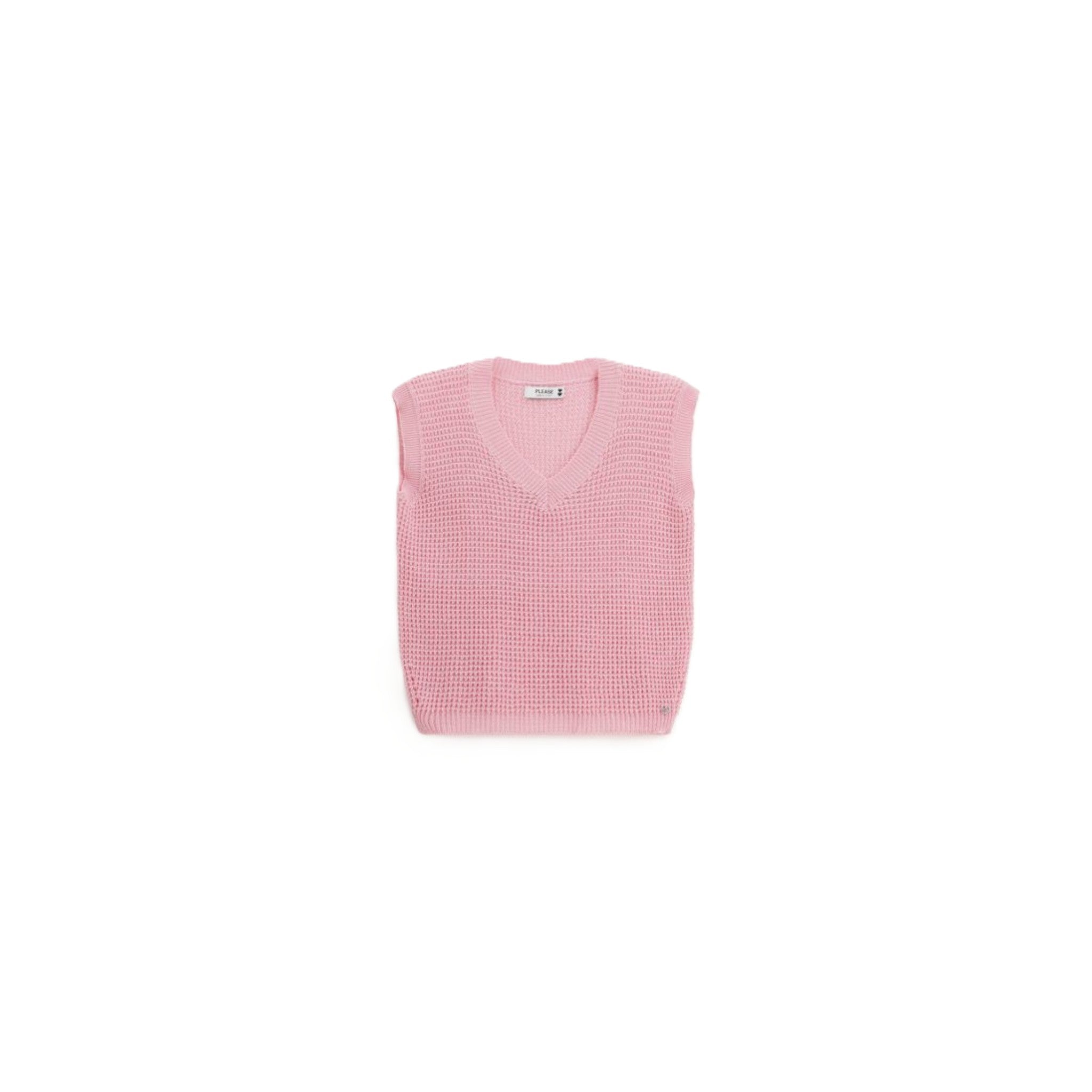 TOP A MAGLIA CON SCOLLO A V