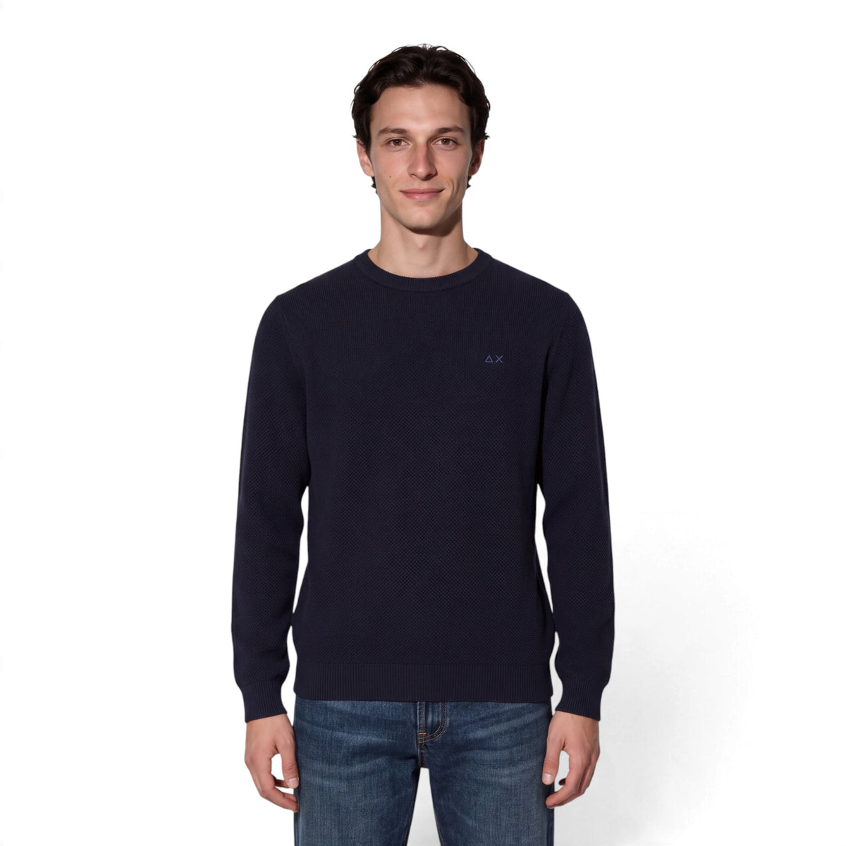 MAGLIA GIROCOLLO IN LANA E COTONE