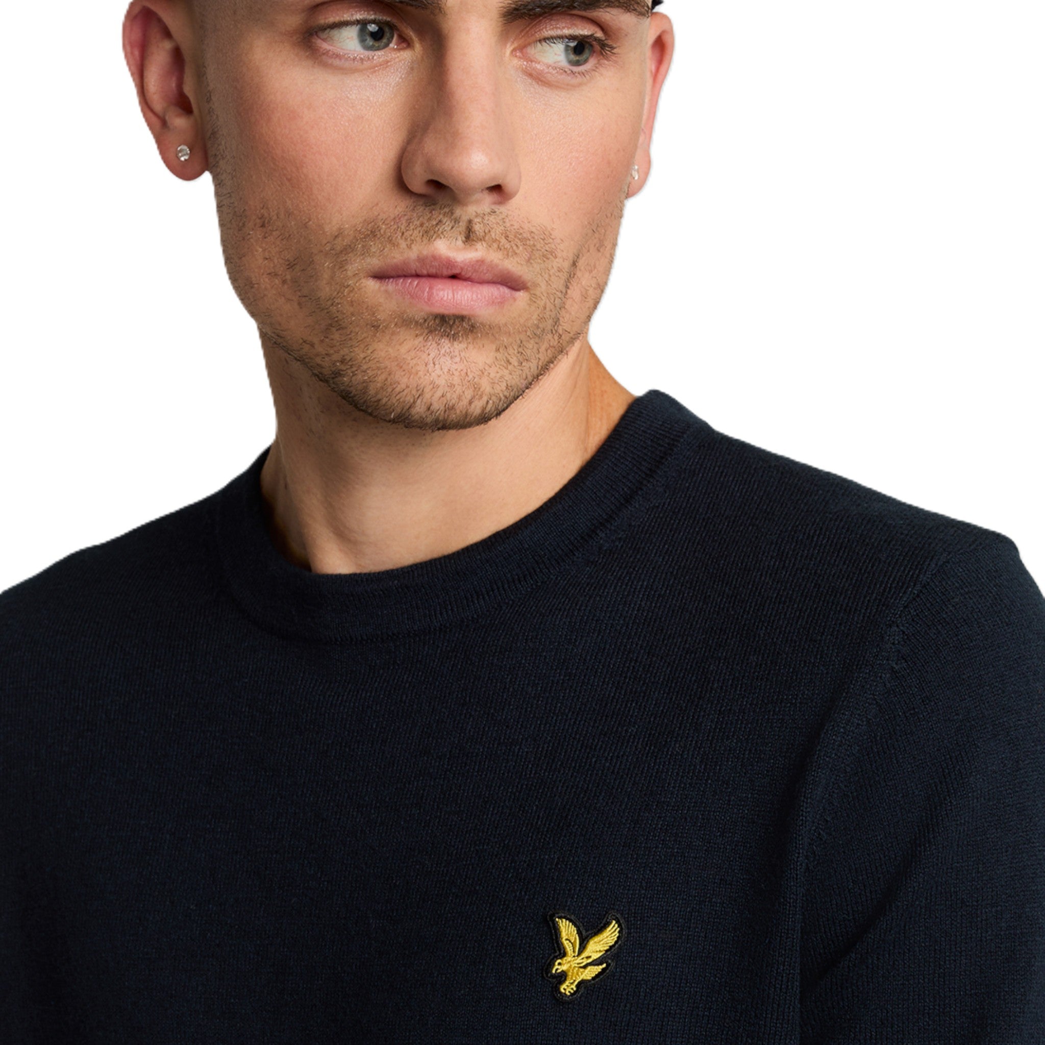 COTTON MERINO CREW NECK JUMPER