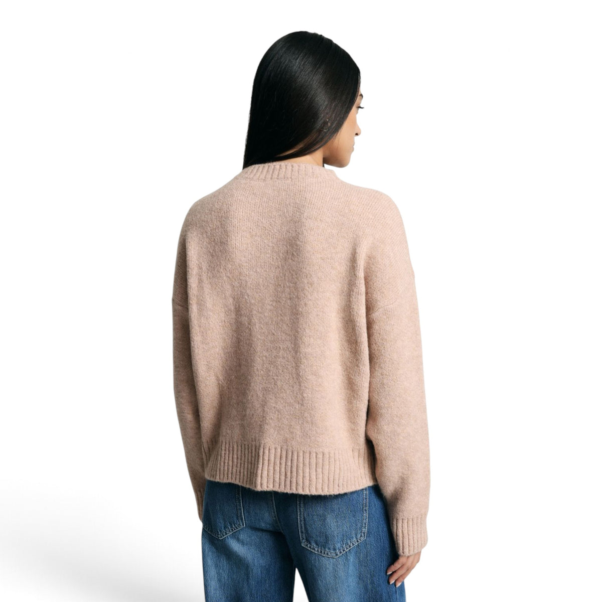 MAGLIONE GIROCOLLO REGULAR CON POLSINI A COSTINE