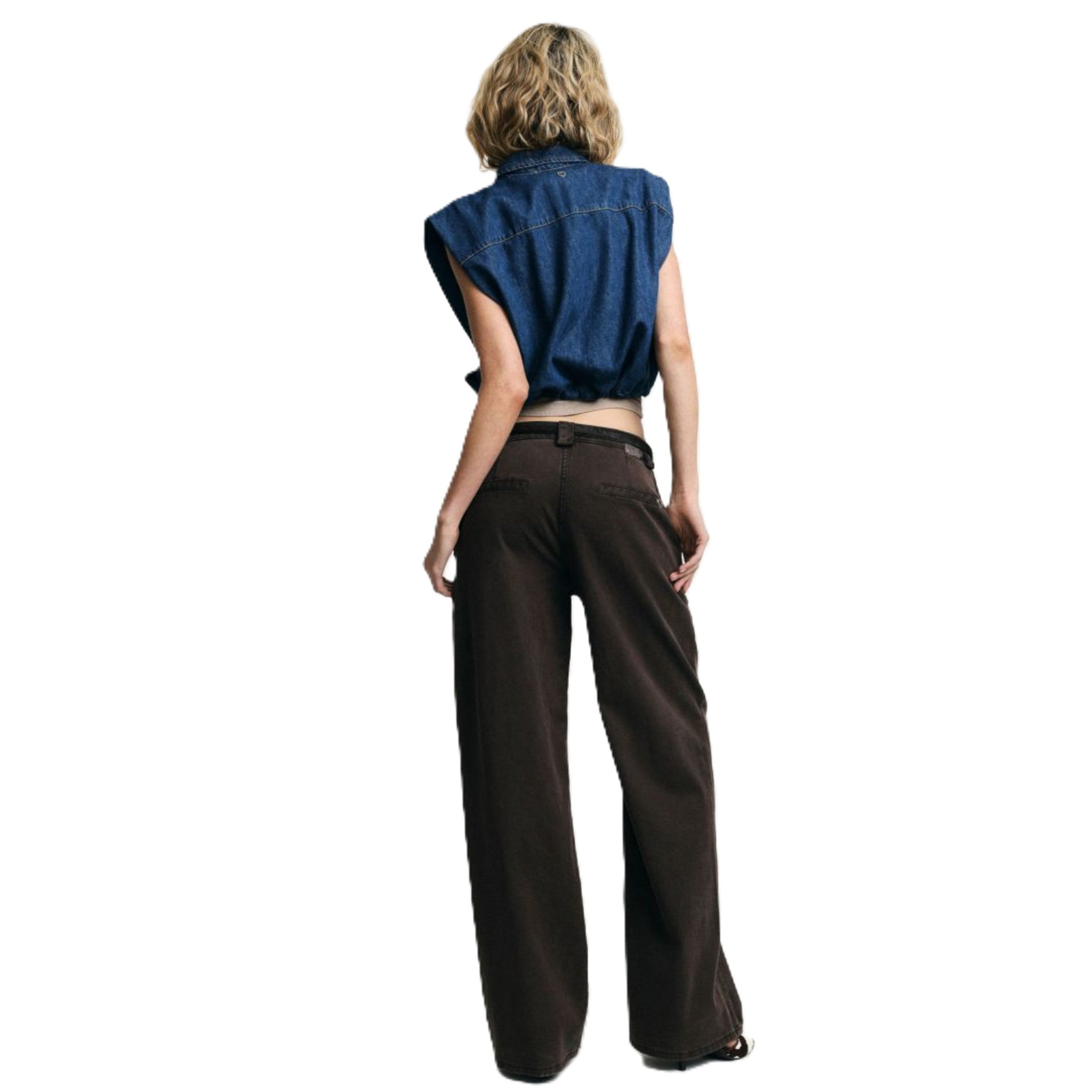 PANTALONI PALAZZO A VITA BASSA