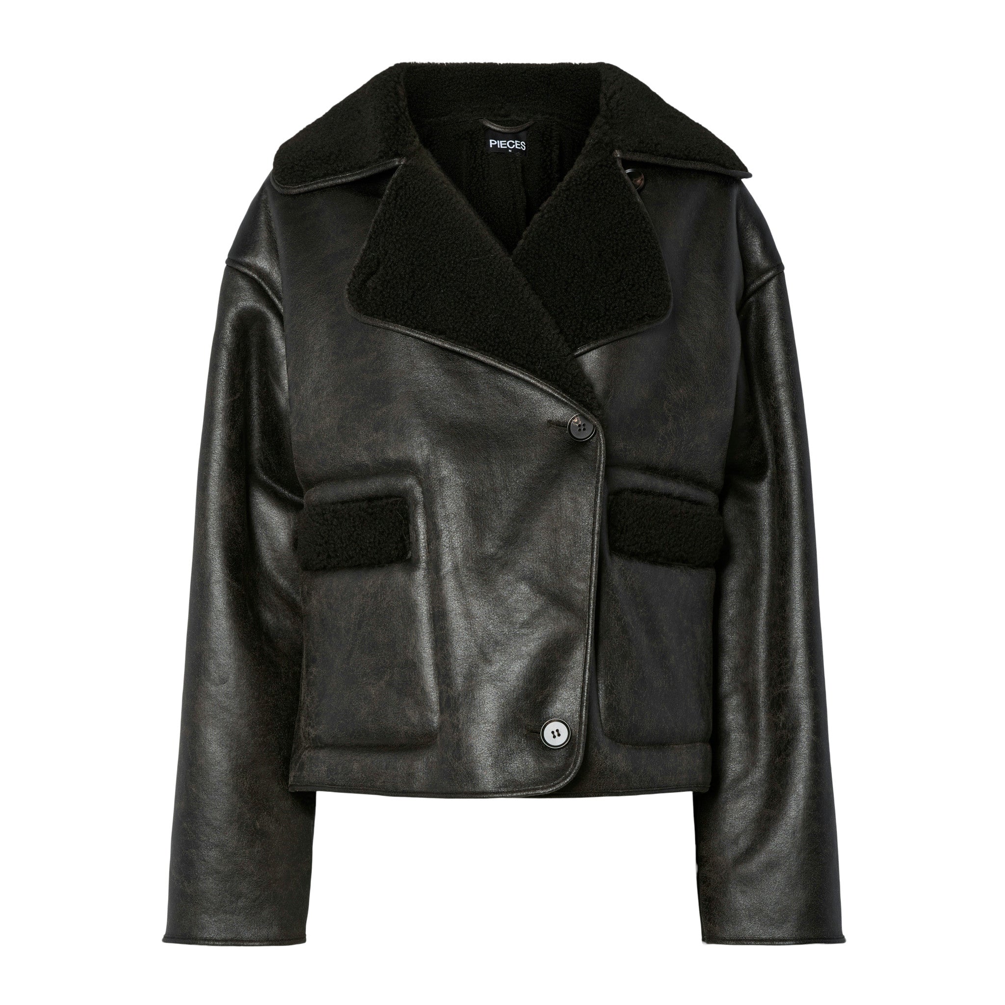 PCJUNO COATED TEDDY JACKET