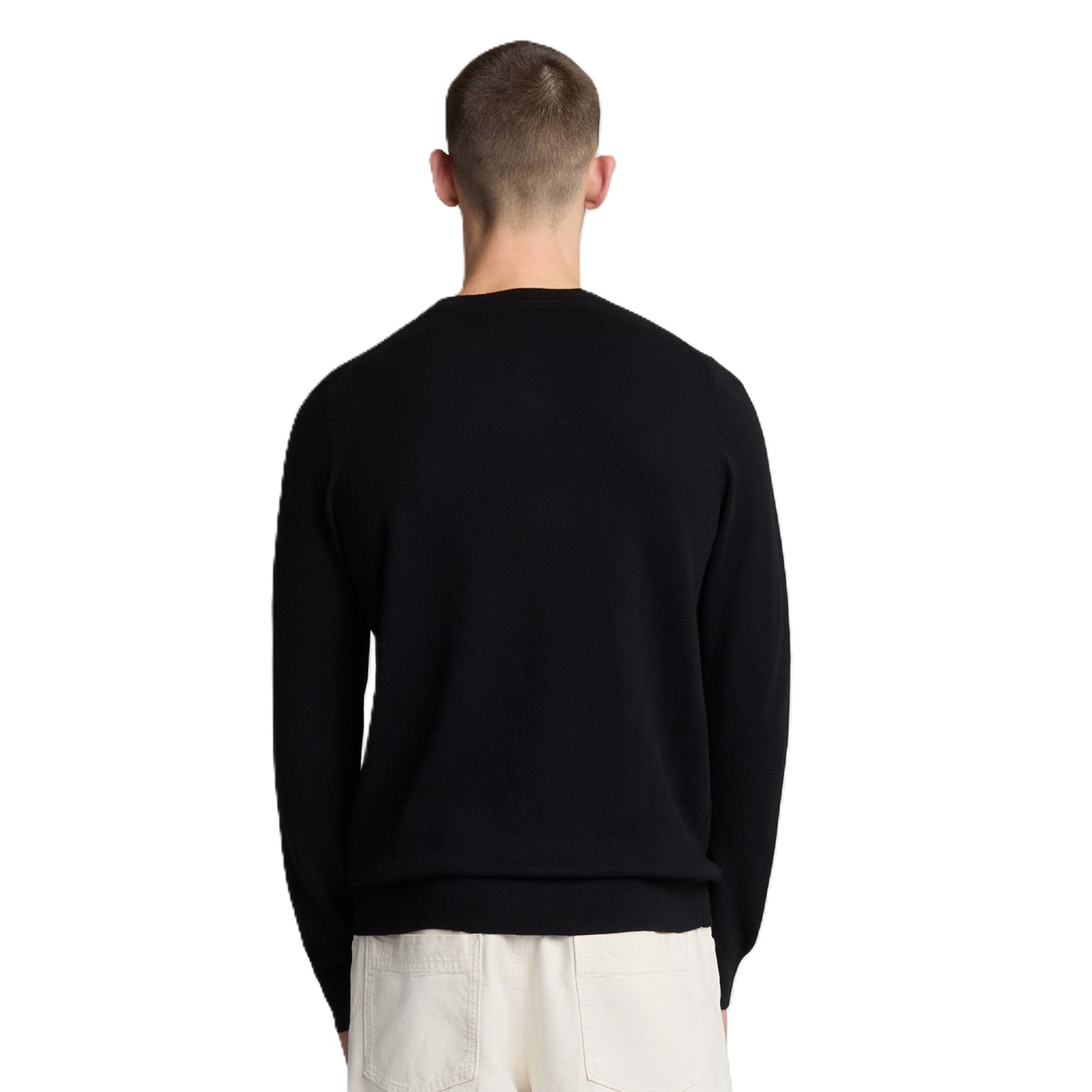 COTTON MERINO CREW NECK JUMPER