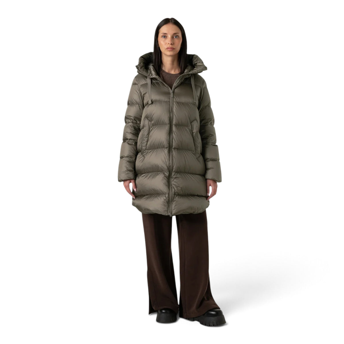 GENEVA JACKET - PIUMINO LUNGO IN NYLON LUCIDO