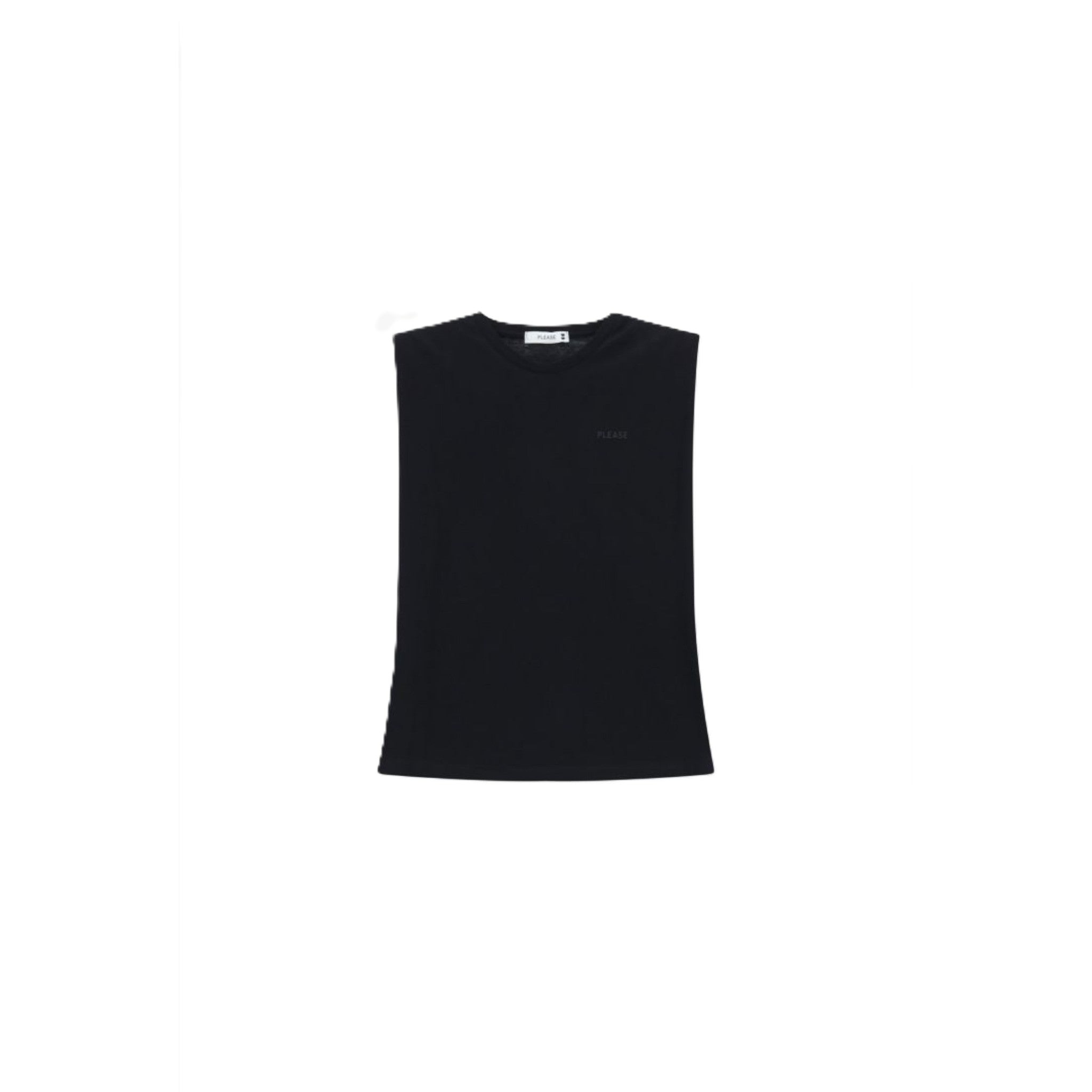 TOP SENZA MANICHE CON SPALLE STRUTTURATE