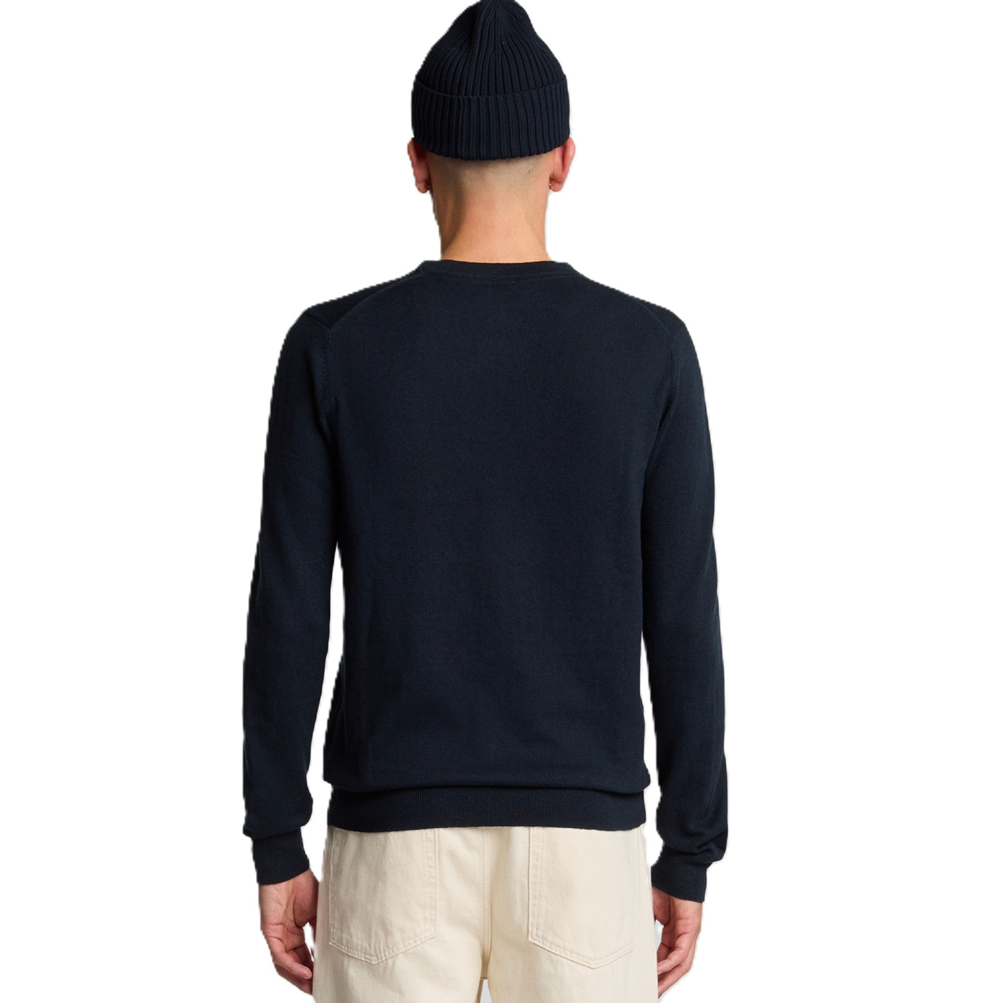 COTTON MERINO CREW NECK JUMPER