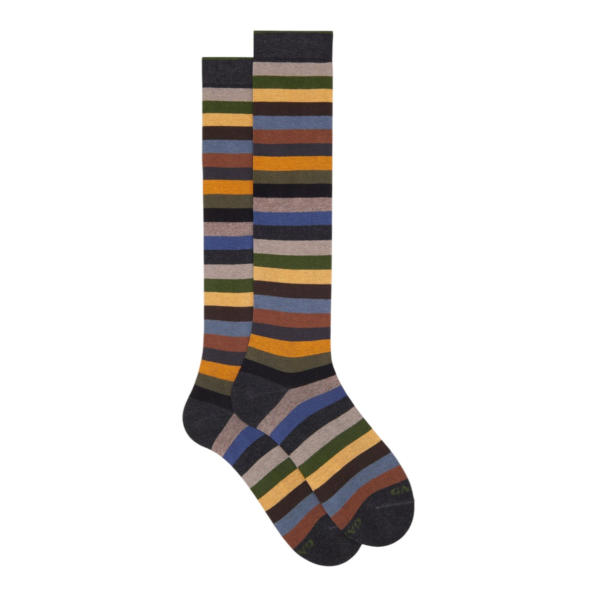 CALZE LUNGHE COTONE CALDO RIGHE PAR