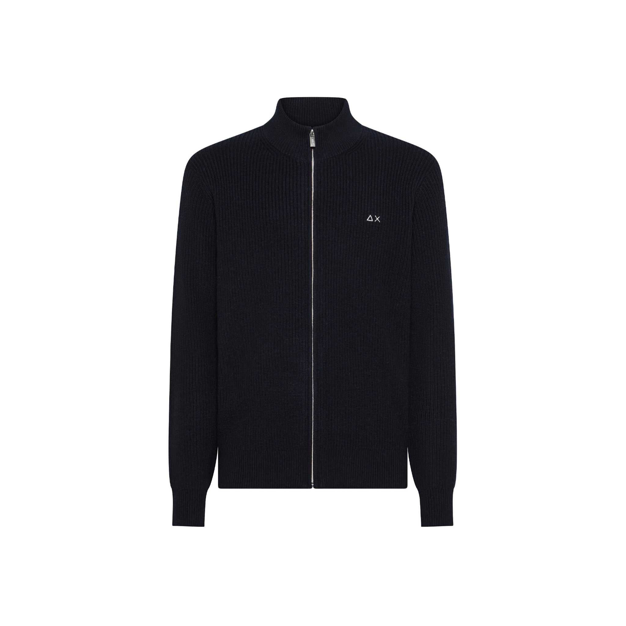 MAGLIA IN LANA E CASHMERE A COSTE CON ZIP
