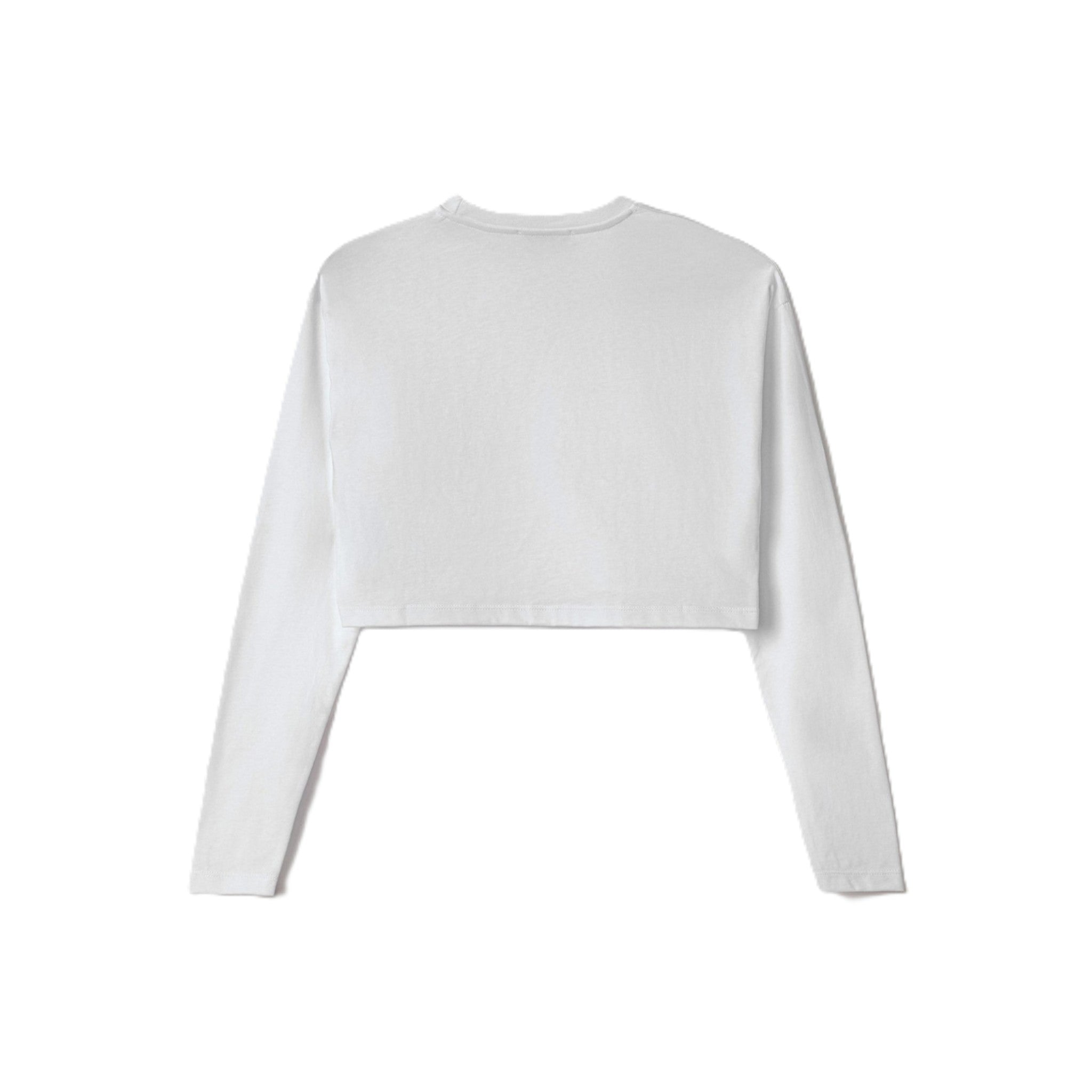 CROP TOP BASICO IN JERSEY A MANICA LUNGA
