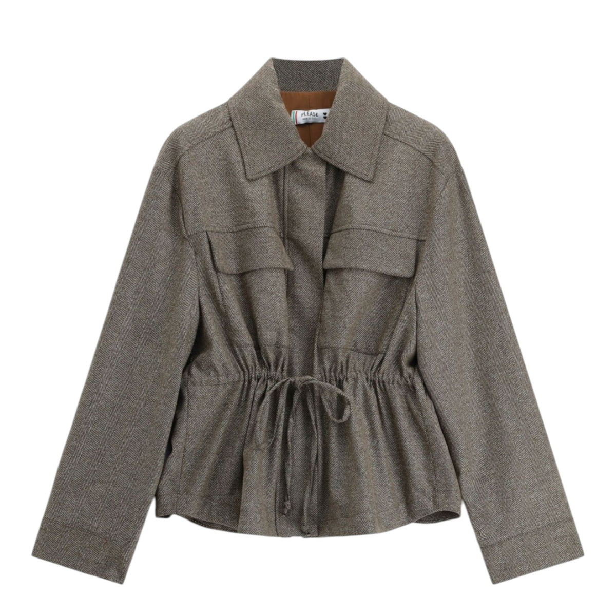 GIACCA CAMICIA CON ZIP E TASCHE FRONTALI