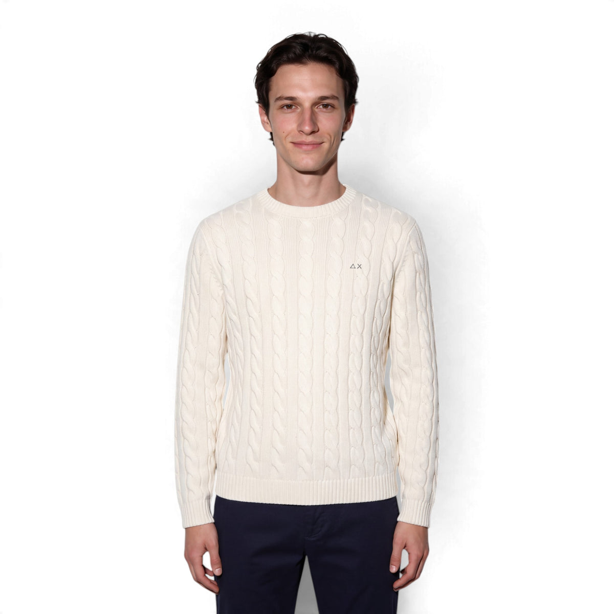 MAGLIA IN LANA E CASHMERE A TRECCE