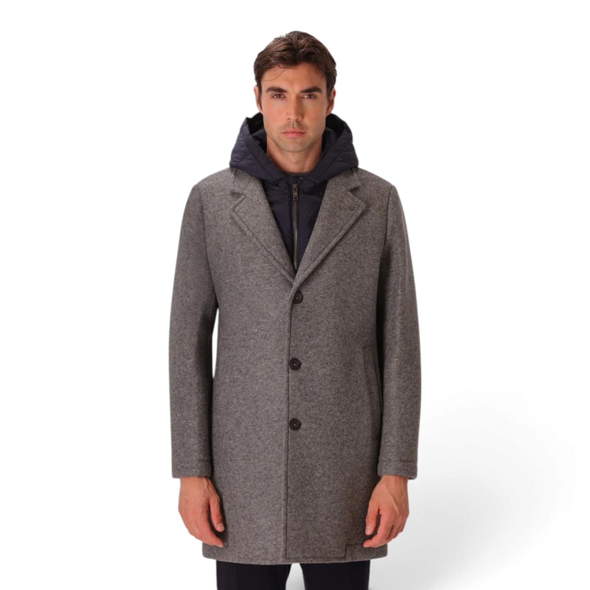 CAPPOTTO CARLOS IN LANA COTTA CON PETTORINA STACCABILE