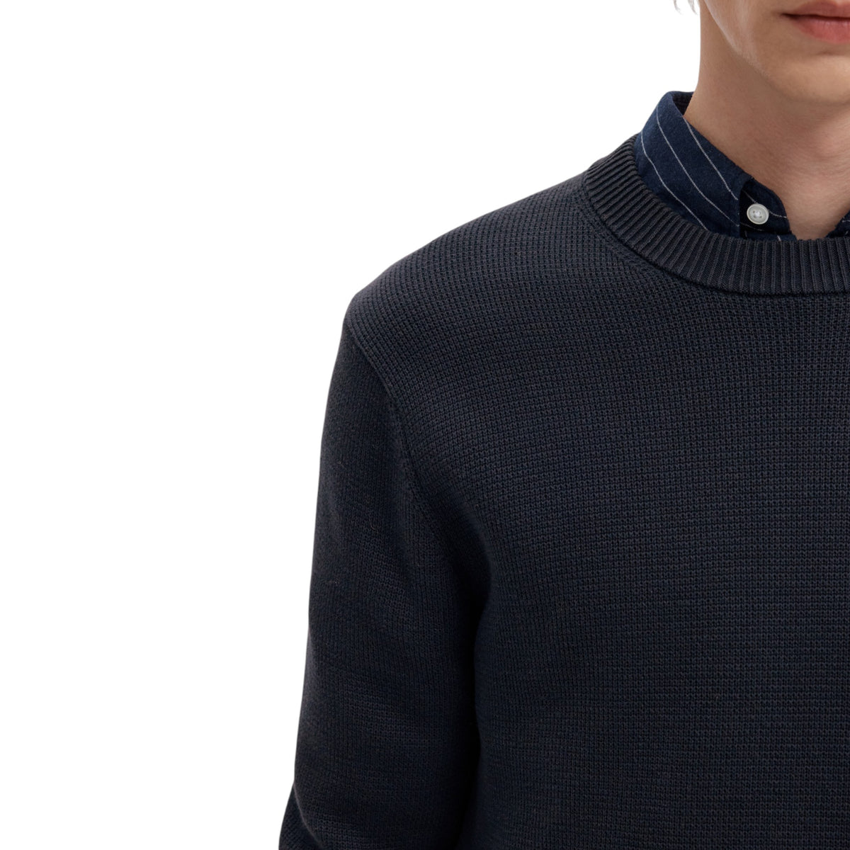 DANE KNIT STRUCTURE CREW NECK