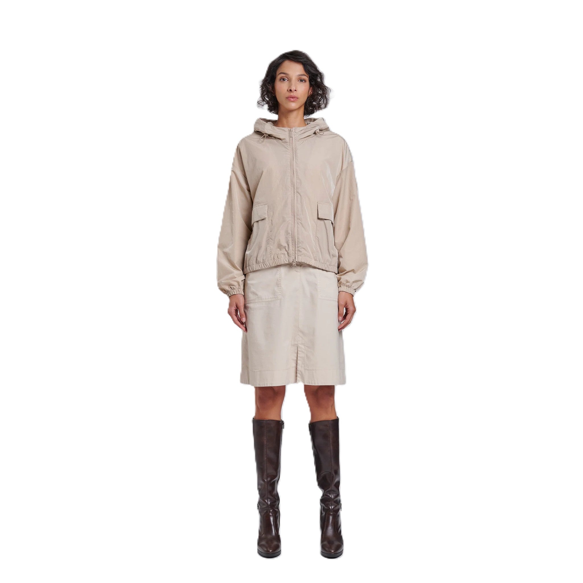 GONNA IN TWILL DI COTONE E NYLON