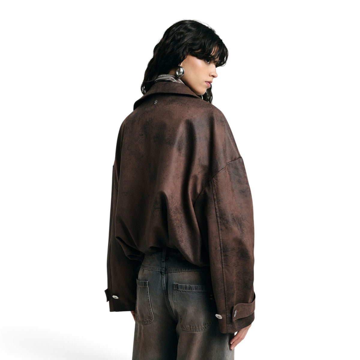 GIACCA IN STILE BIKER CON ZIP E COULISSE