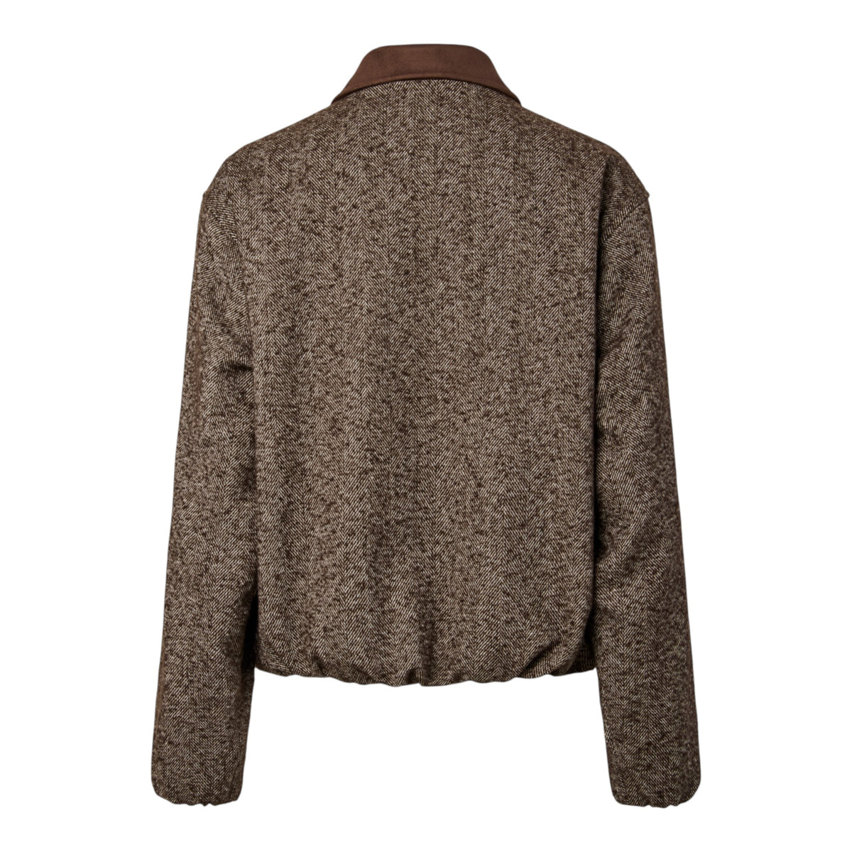 ALBERTE HERRINGBONE BOMBER JACKET