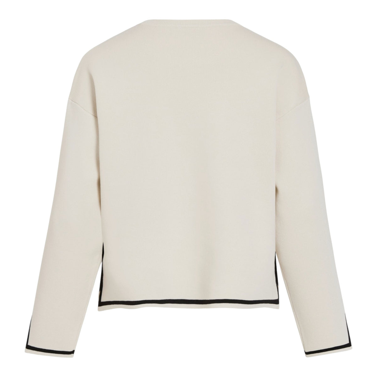 SWAY O-NECK CONTRAST KNIT