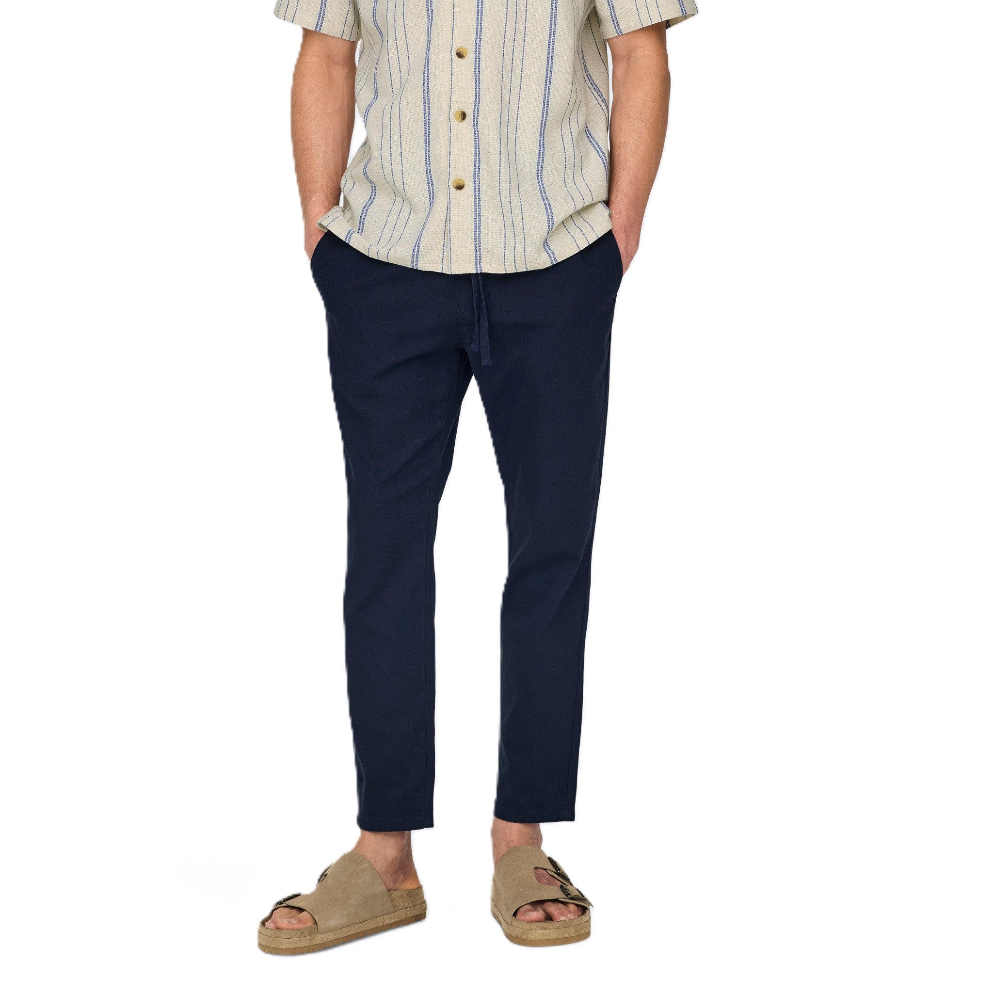 LINUS CROP COT LIN PANT