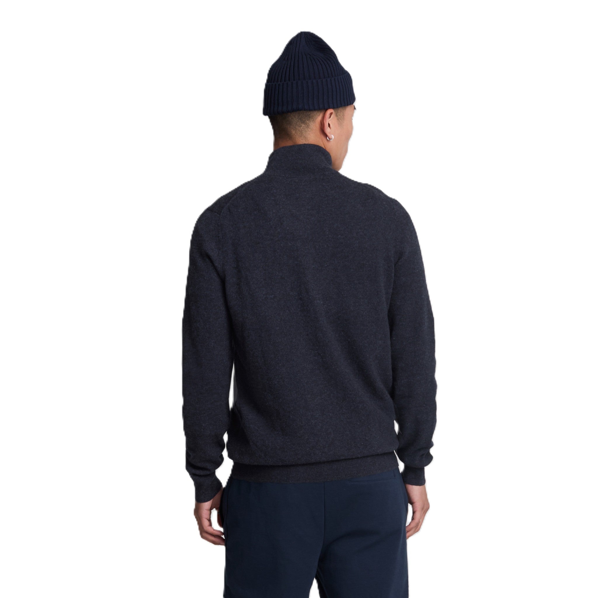 LAMBSWOOL BLEND ZIP THROUGH CARDIGAN