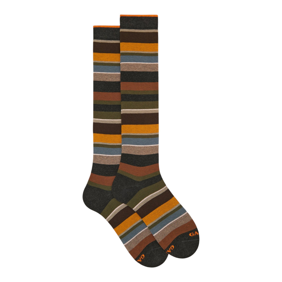 CALZE LUNGHE COTONE CALDO RIGHE MULTICOLOR