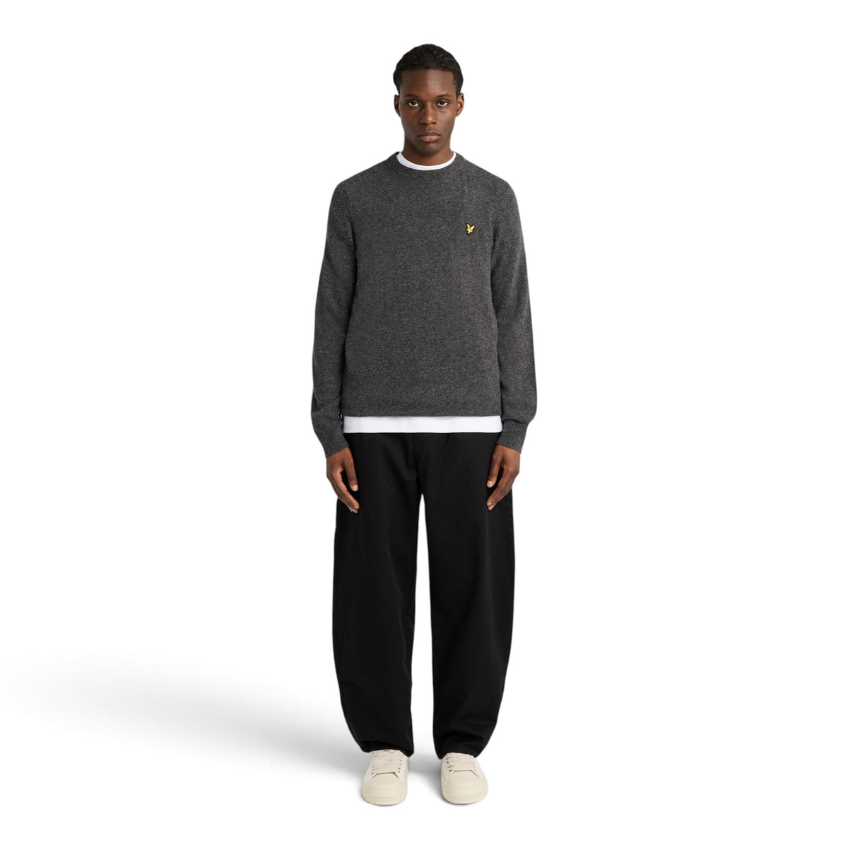 MAGLIONE A GIROCOLLO IN MISTO LANA D'AGNELLO