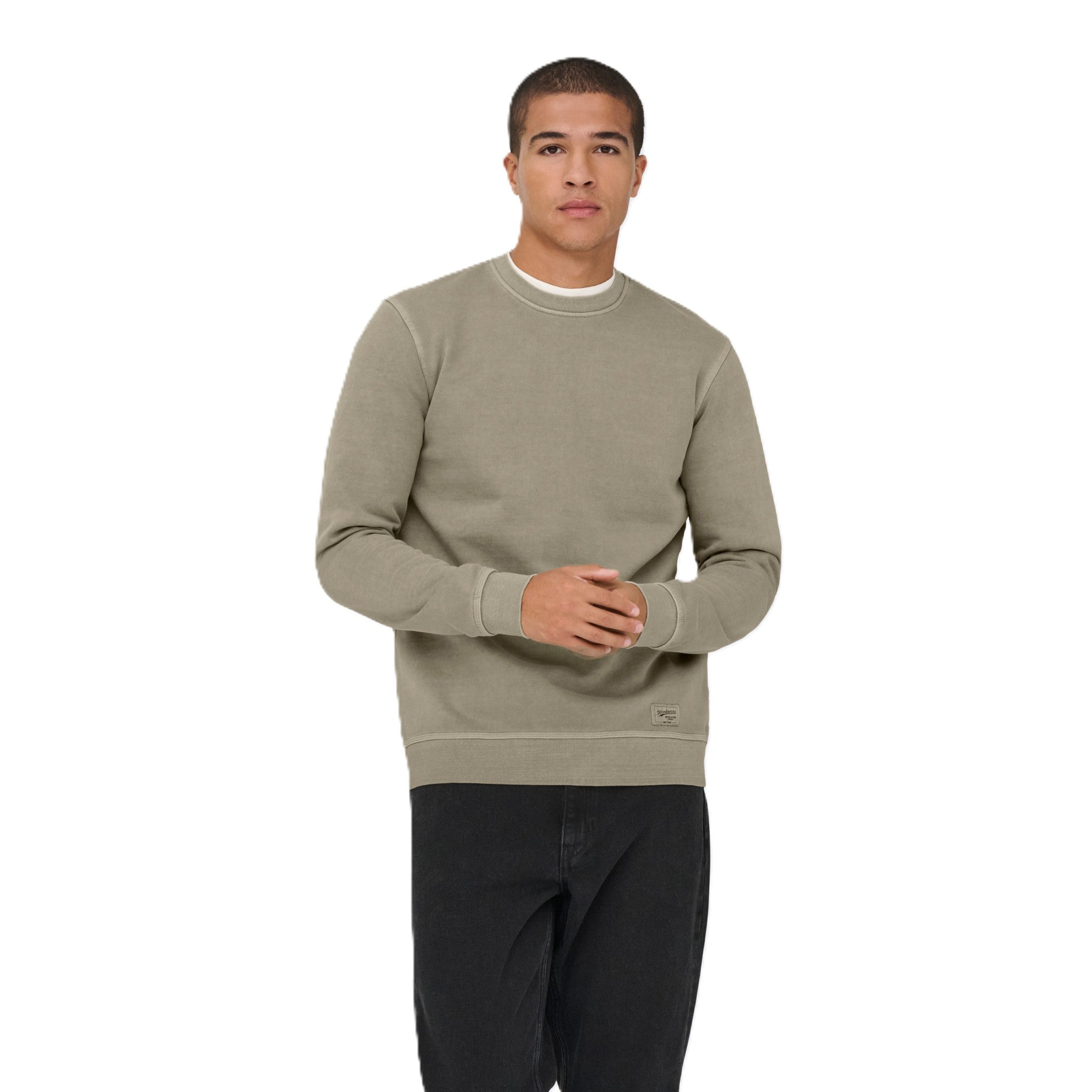 ONSBROCK WASHED LOGO CREW SWEAT