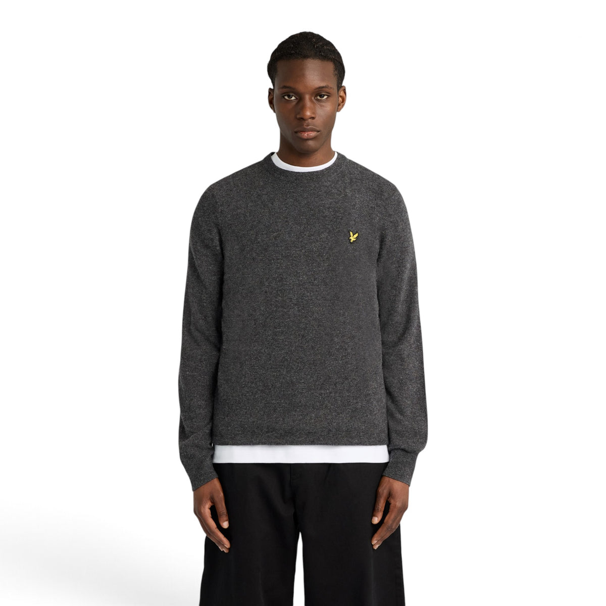 MAGLIONE A GIROCOLLO IN MISTO LANA D'AGNELLO