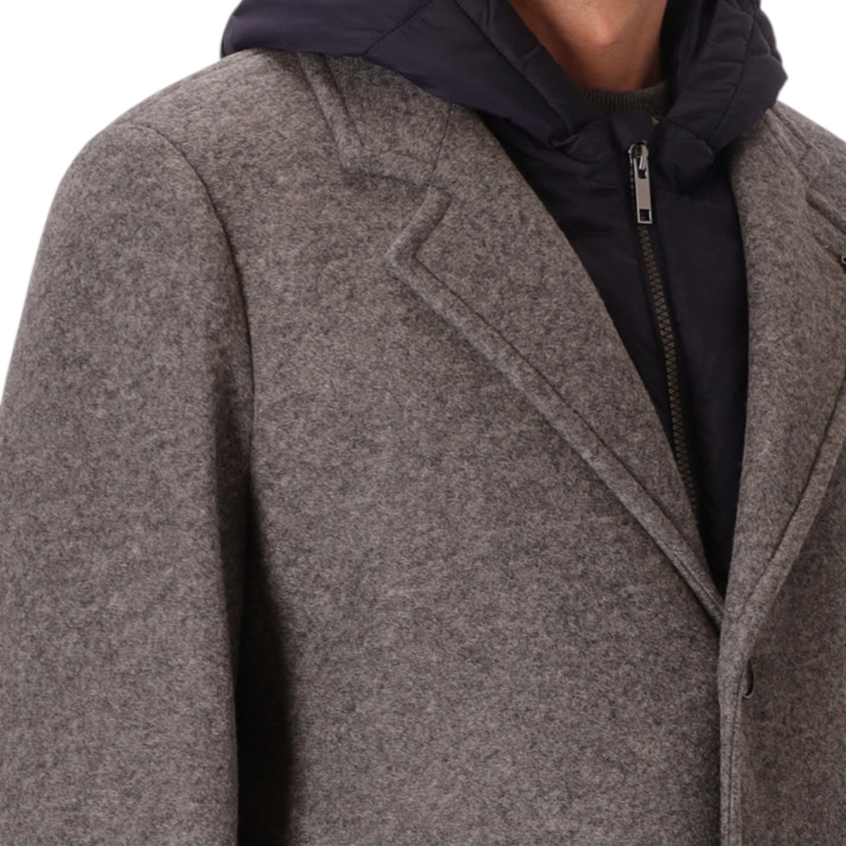 CAPPOTTO CARLOS IN LANA COTTA CON PETTORINA STACCABILE