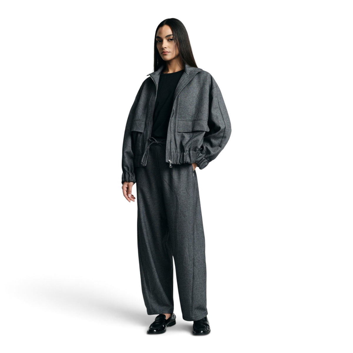 Pantaloni palazzo vita alta con coulisse
