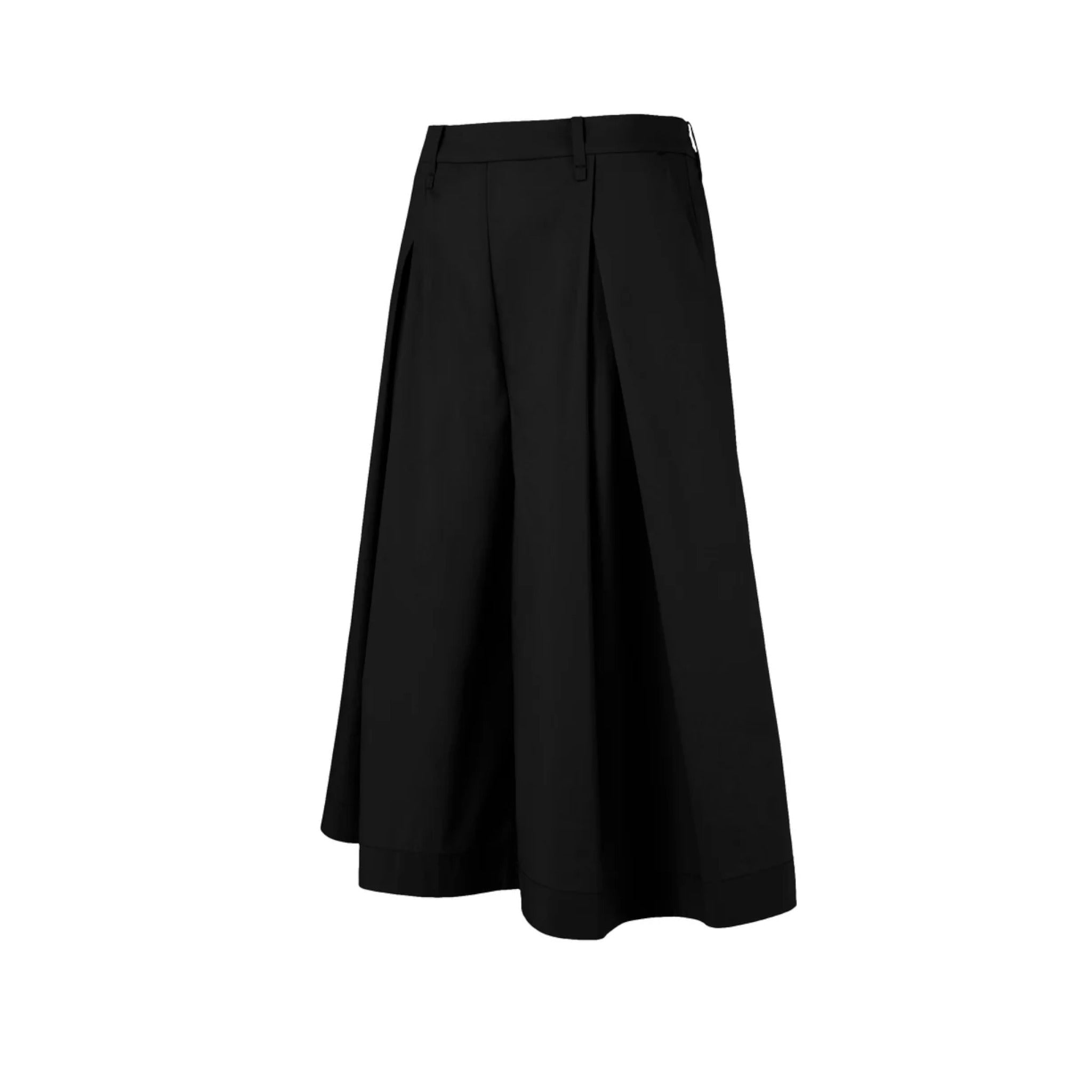 PANTALONI WIDE FIT IN RASO DI COTONE