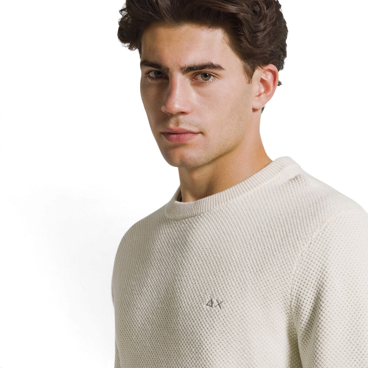 MAGLIA GIROCOLLO IN LANA E COTONE