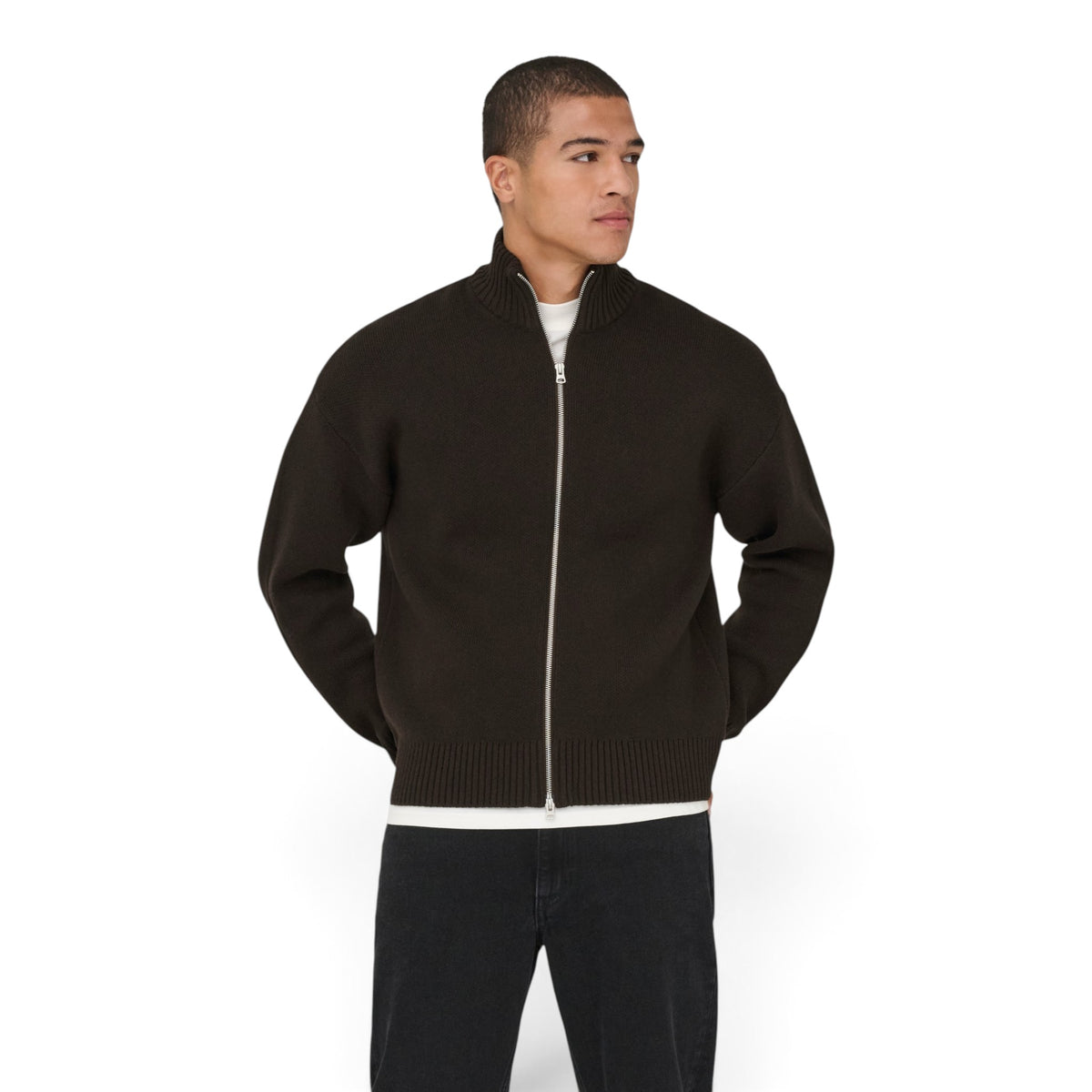 BLAKE HIGH NECK CARDIGAN