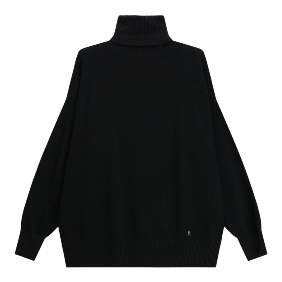 MAGLIA TURTLENECK CON COLLO ALTO E POLSINI AMPI