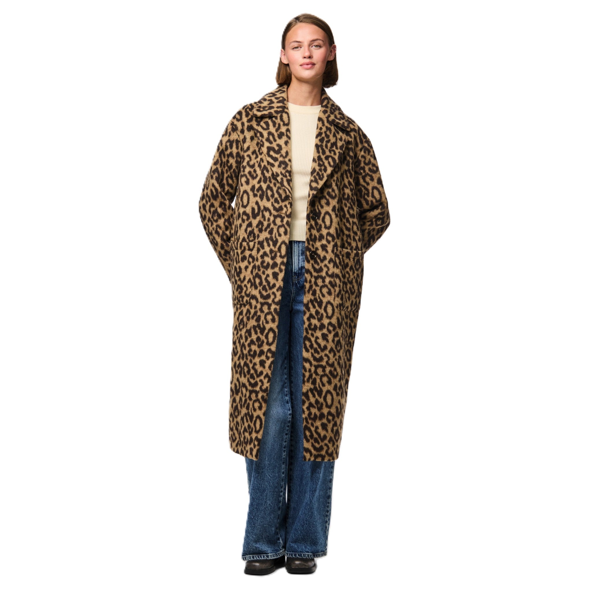 PCJILI LEO LONG PRINTED COAT