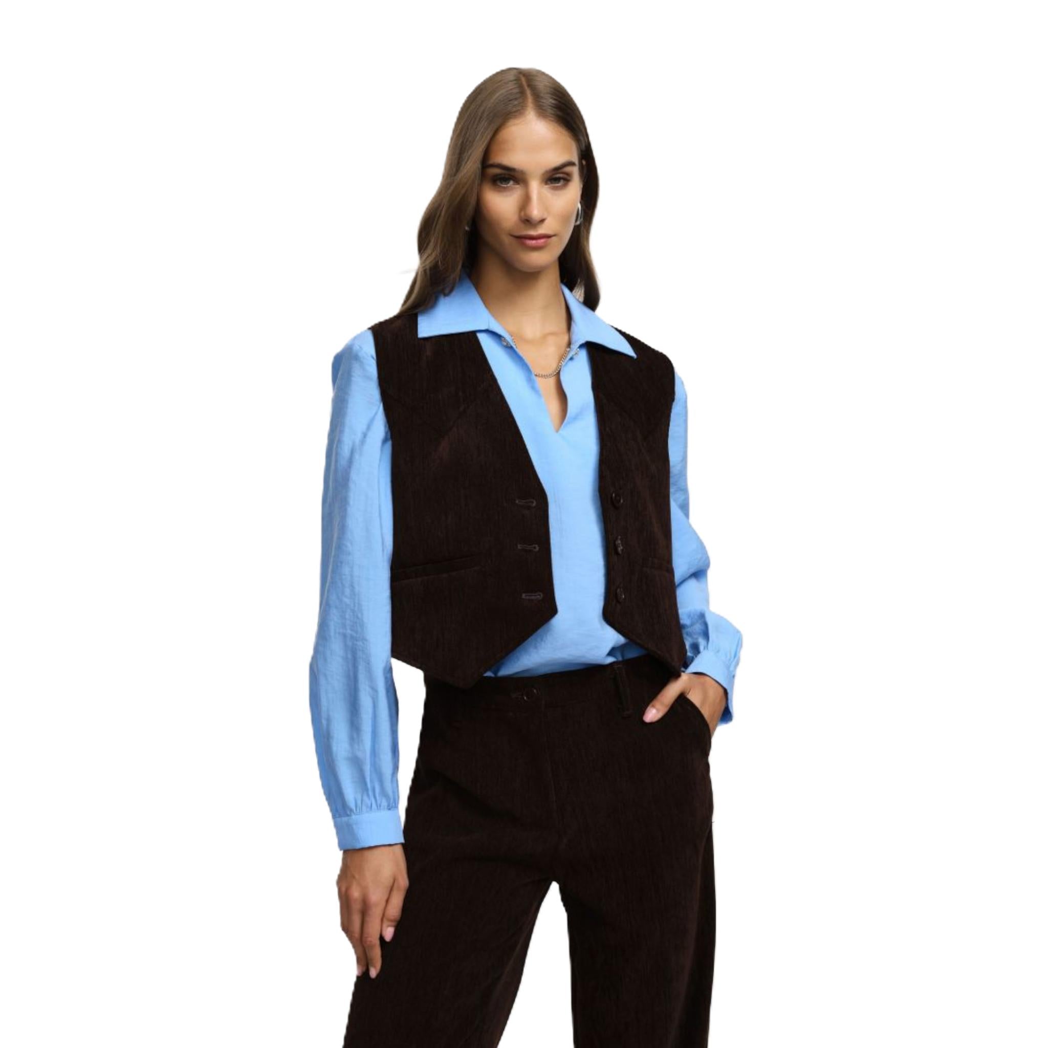 GILET CON ABBOTTONATURA FRONTALE