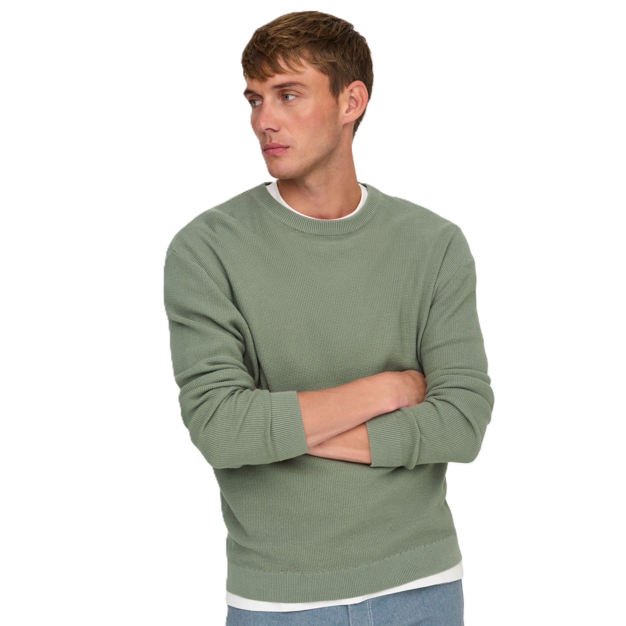 TONY WAFFLE CREW KNIT