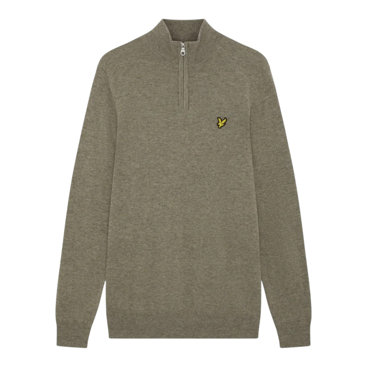 MAGLIONE CON ZIP 1/4 IN MISTO LANA D'AGNELLO