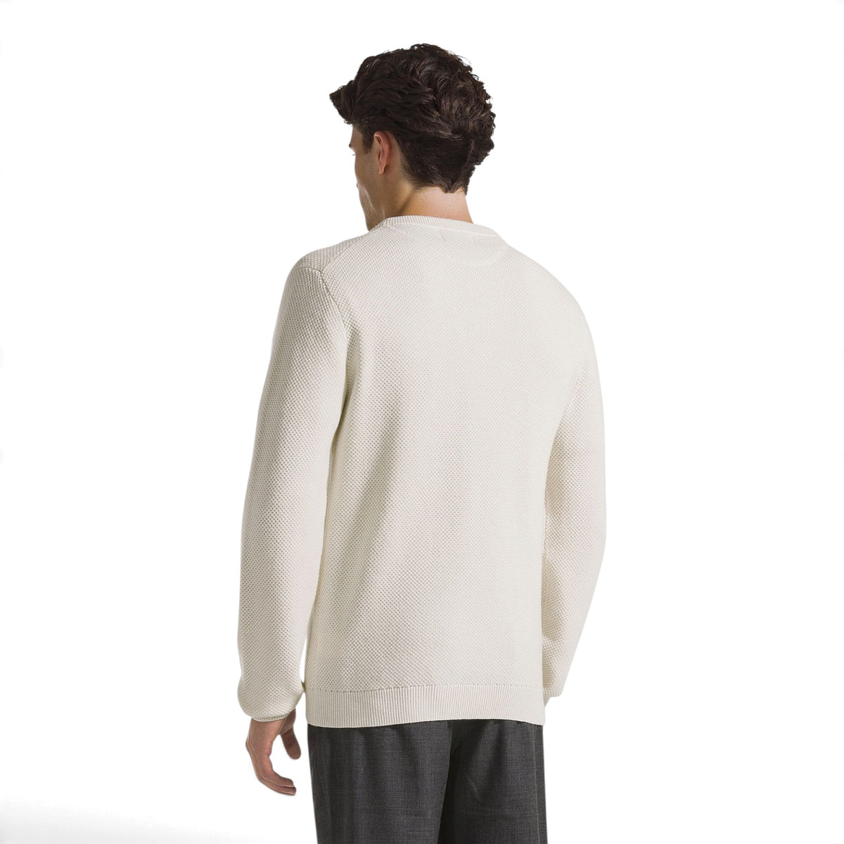 MAGLIA GIROCOLLO IN LANA E COTONE
