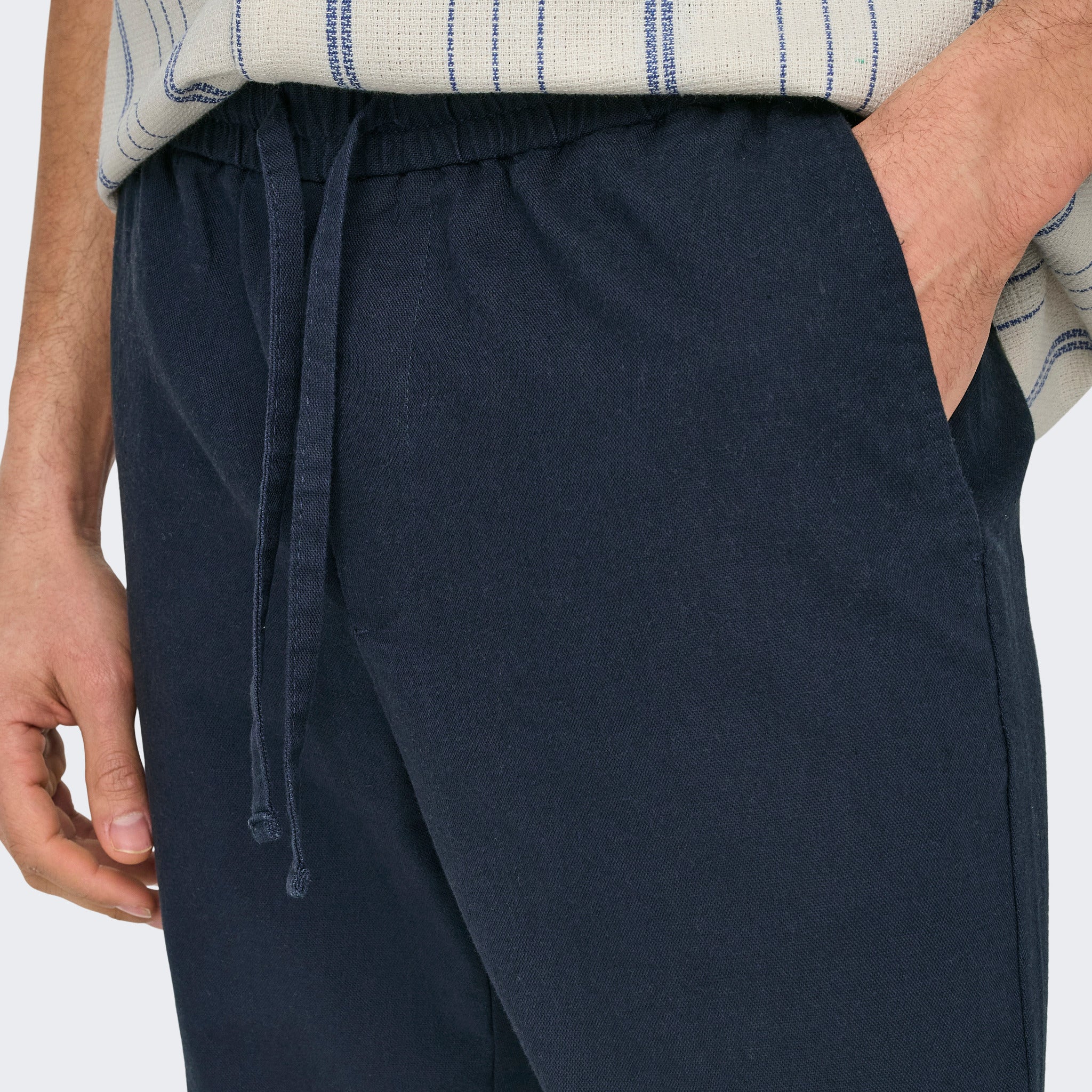 LINUS CROP COT LIN PANT