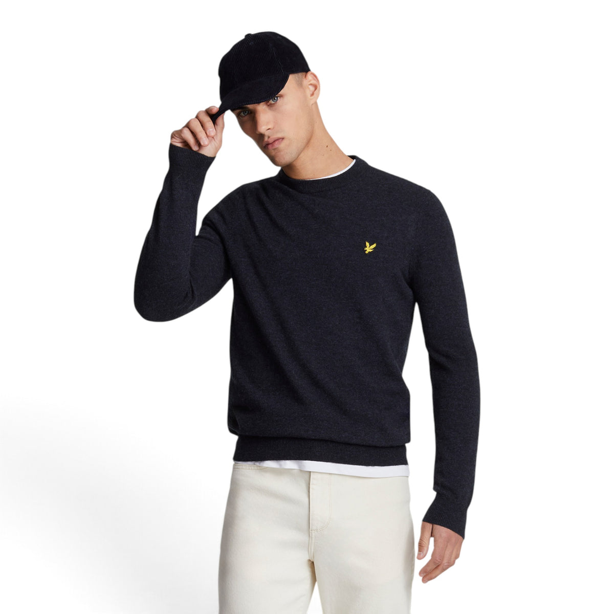 MAGLIONE A GIROCOLLO IN MISTO LANA D'AGNELLO