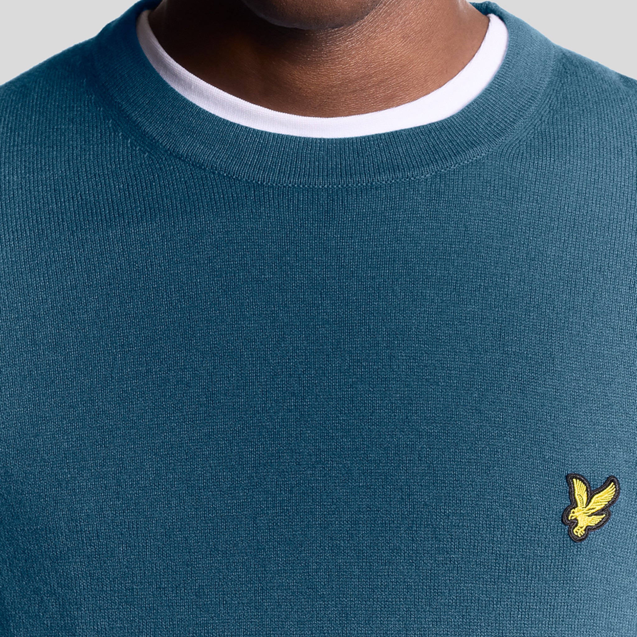 COTTON MERINO CREW NECK JUMPER