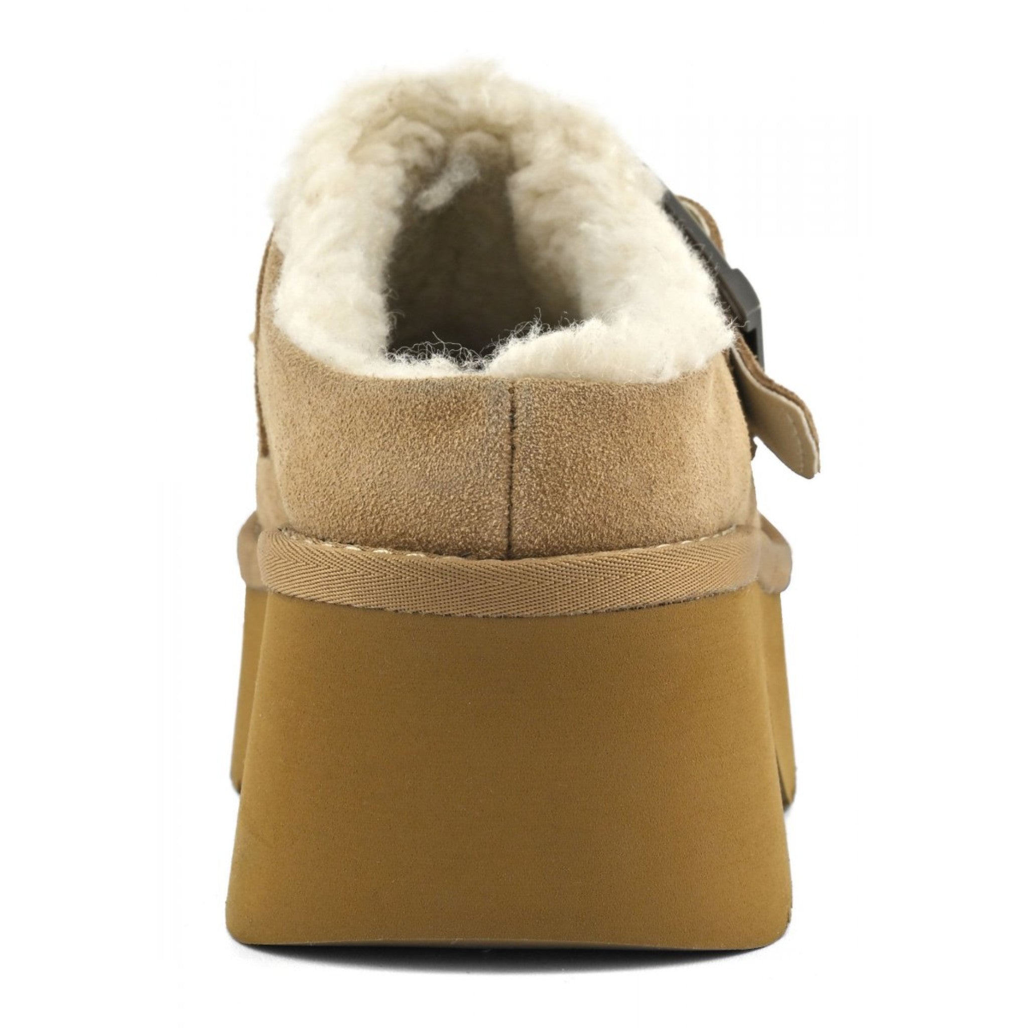 SABOT IN PELLE SCAMOSCIATA CON SUOLA PLATEAU