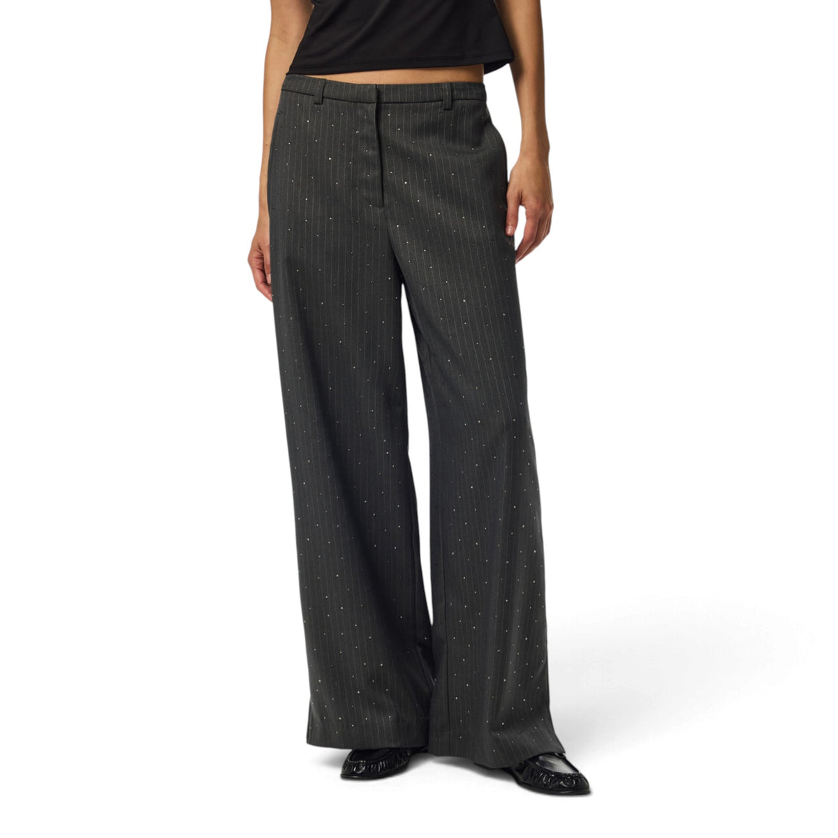 FALKA PINSTRIPE PANTS WITH RHINESTONE