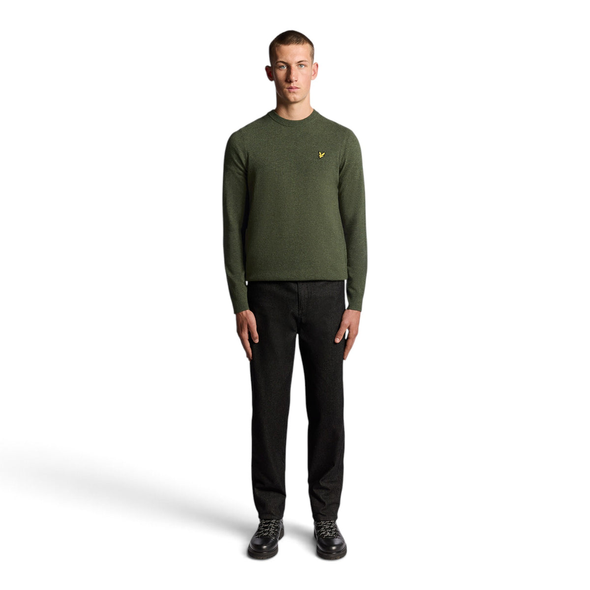 MAGLIONE A GIROCOLLO IN MISTO LANA D'AGNELLO