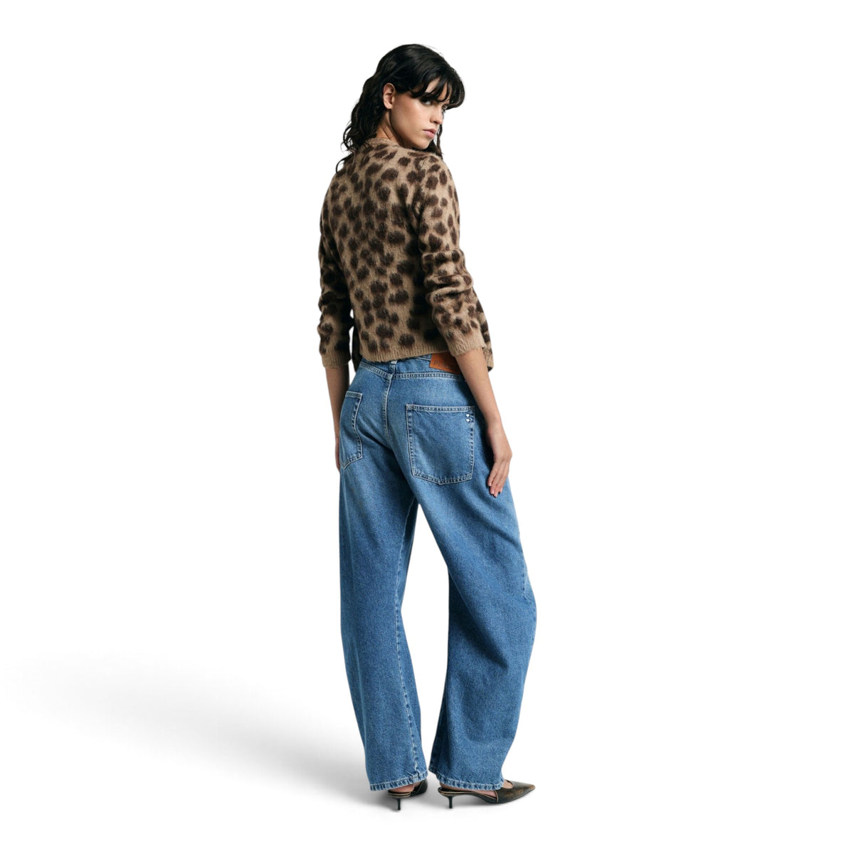 JEANS A GAMBA EXTRA AMPIA TAPERED CON CUCITURE