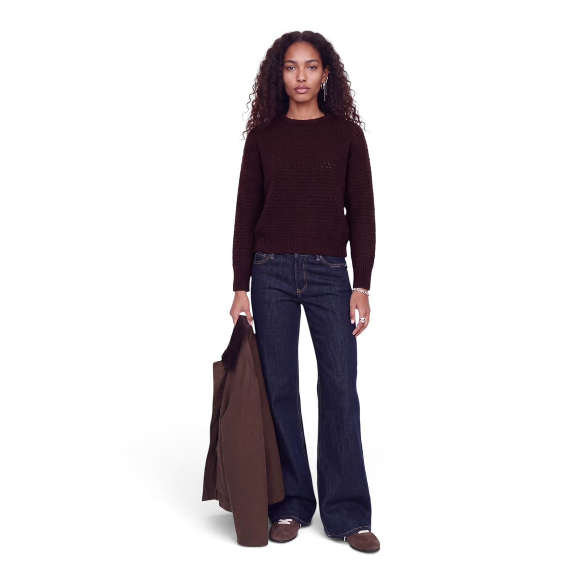 MILLY STRUCTURE CREW NECK KNIT