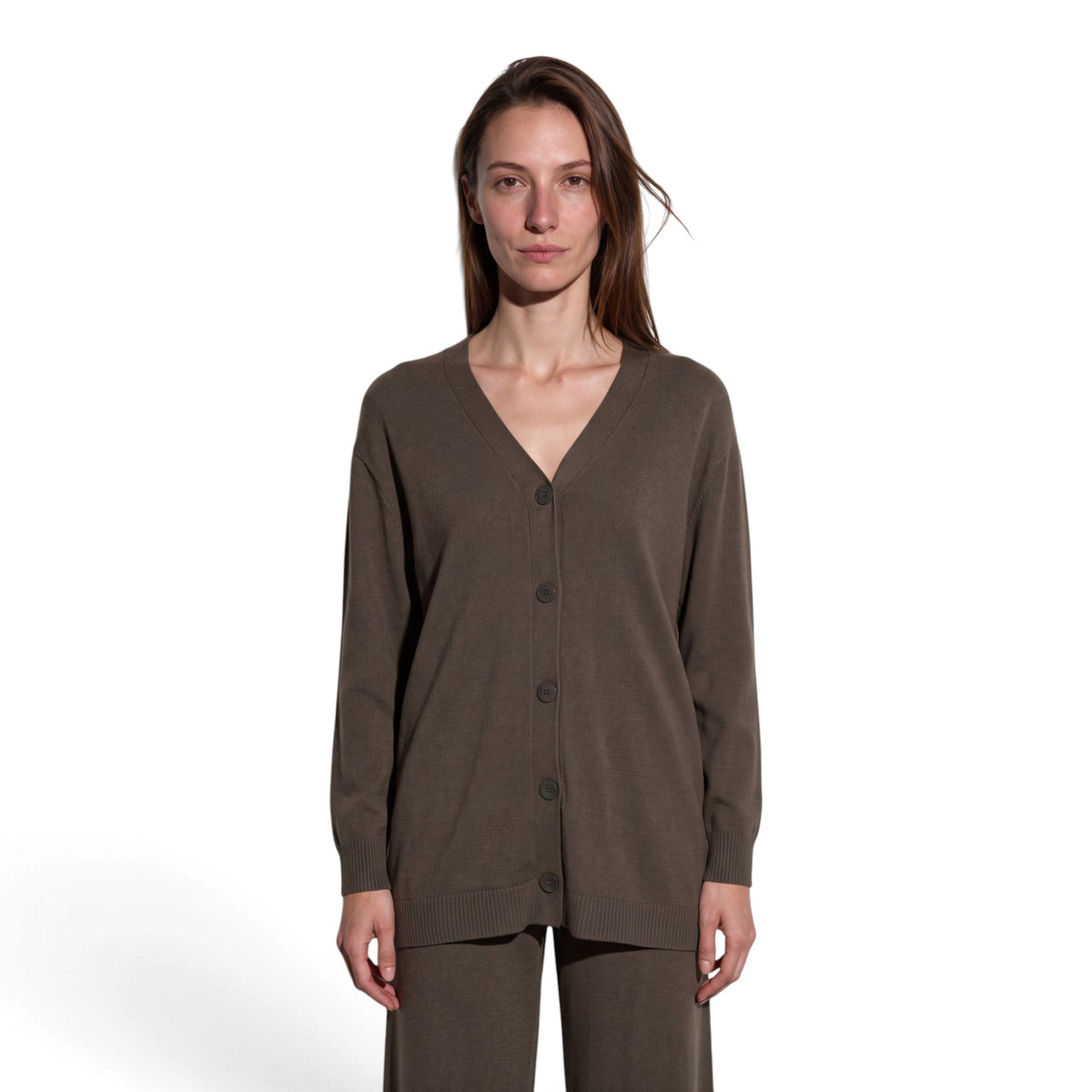 POLLY LONG BUTTON KNIT CARDIGAN