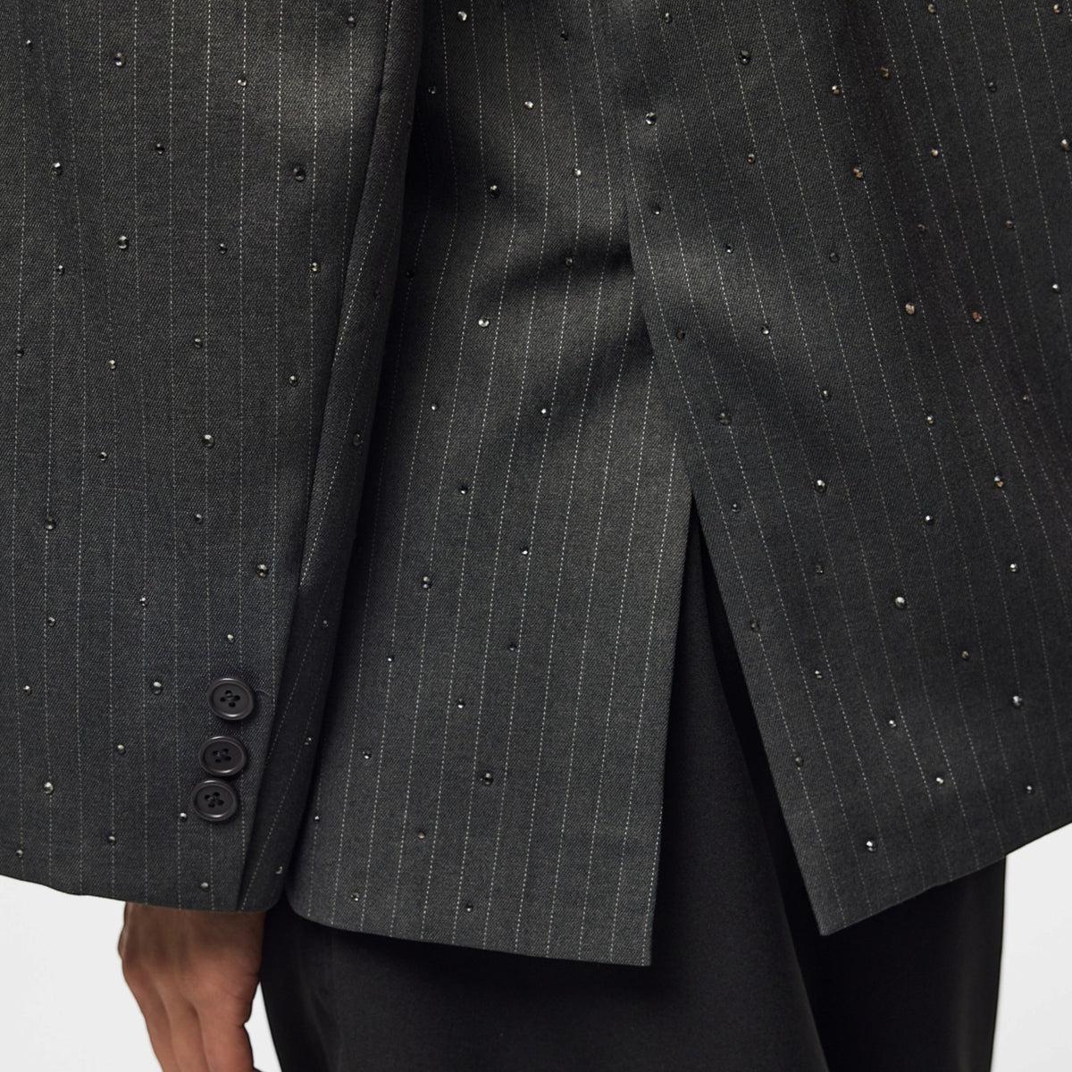 FALKA PINSTRIPED BLAZER WITH RHINESTONES
