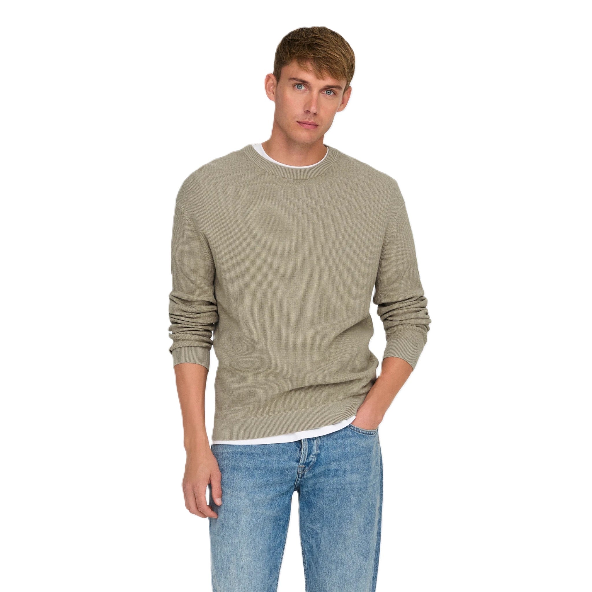 TONY WAFFLE CREW KNIT