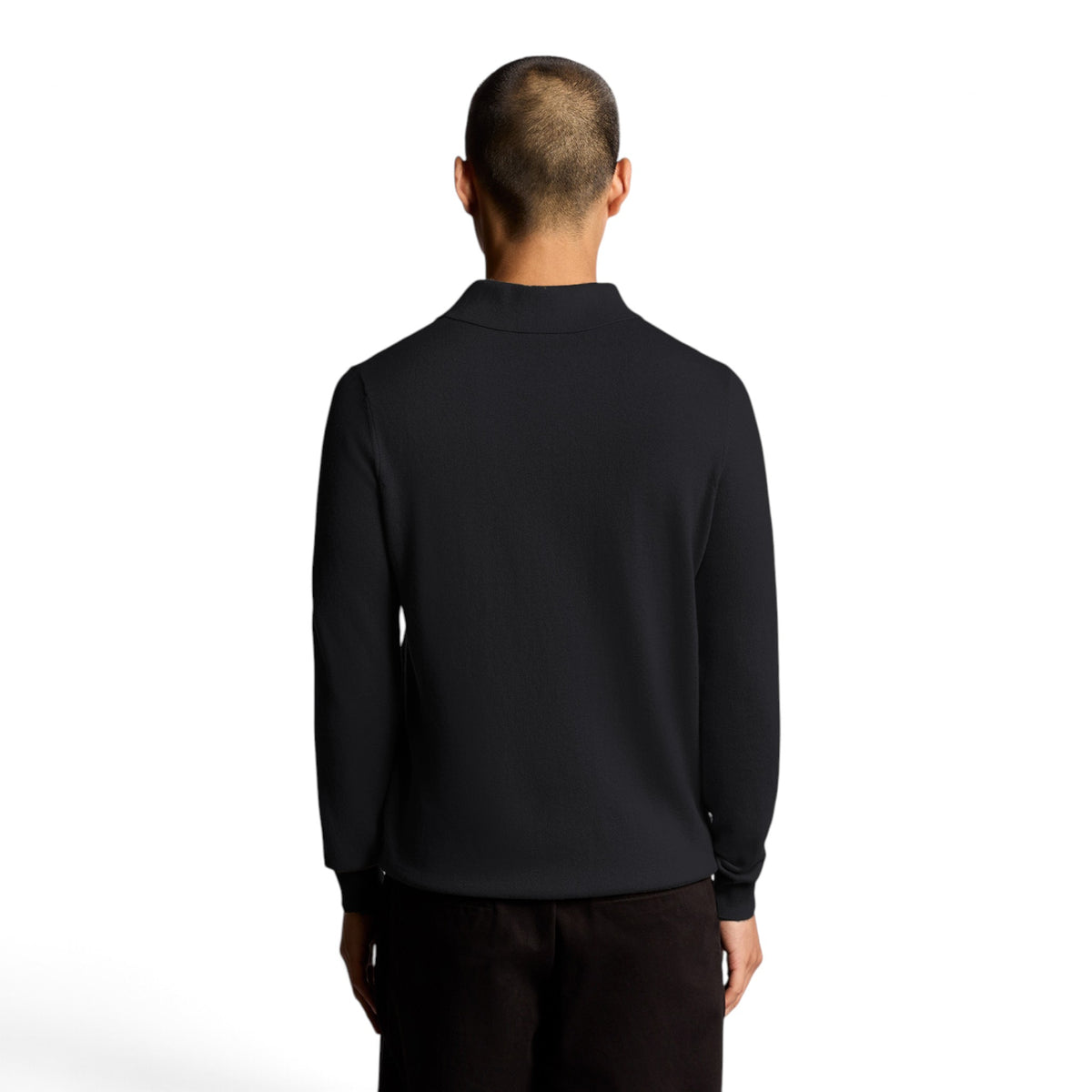 POLO A MANICHE LUNGHE IN MISTO LANA MERINO